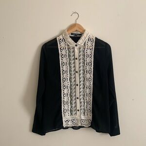 Lace & Sheer Blouse